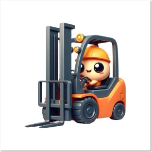 Cute Forklift Posters and Art